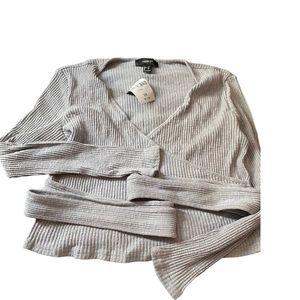 Plus wrap long sleeve top